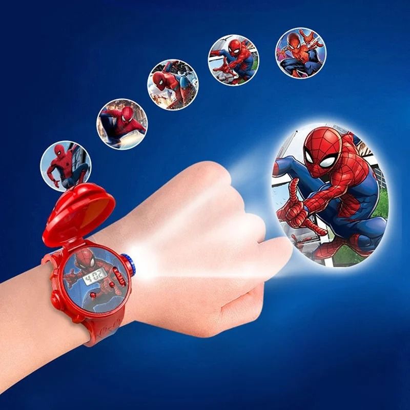 3D Projection Kids Digital Watch With Flip Cover And Cartoon Images 3