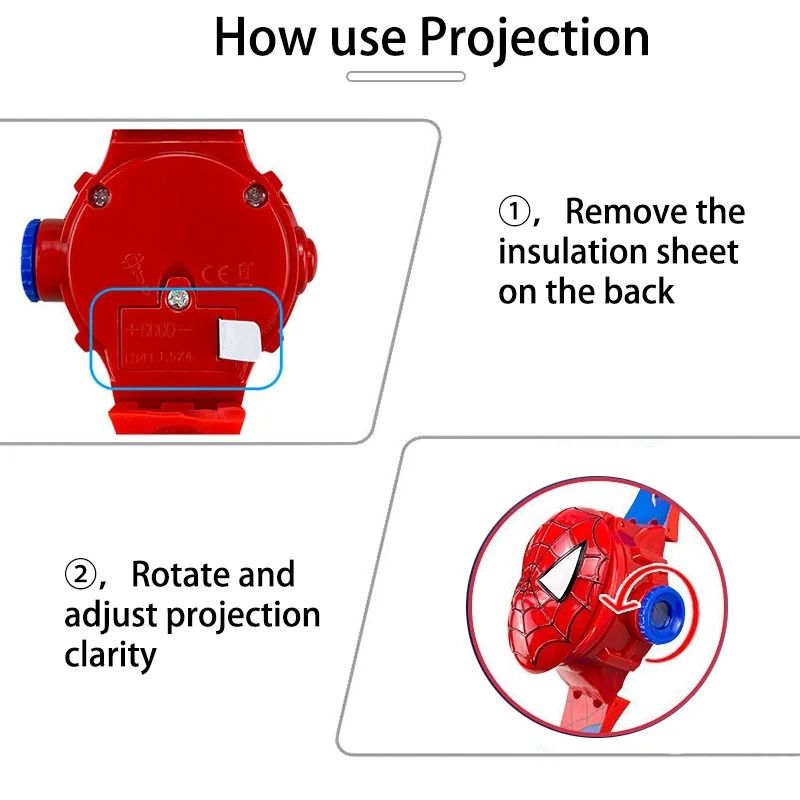 3D Projection Kids Digital Watch With Flip Cover And Cartoon Images 4