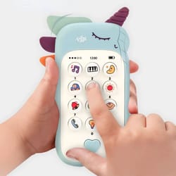 baby phone toy with music, lights, and teether for early learning