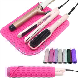 silicone heat resistant mat and travel cover for curling irons and hair straighteners