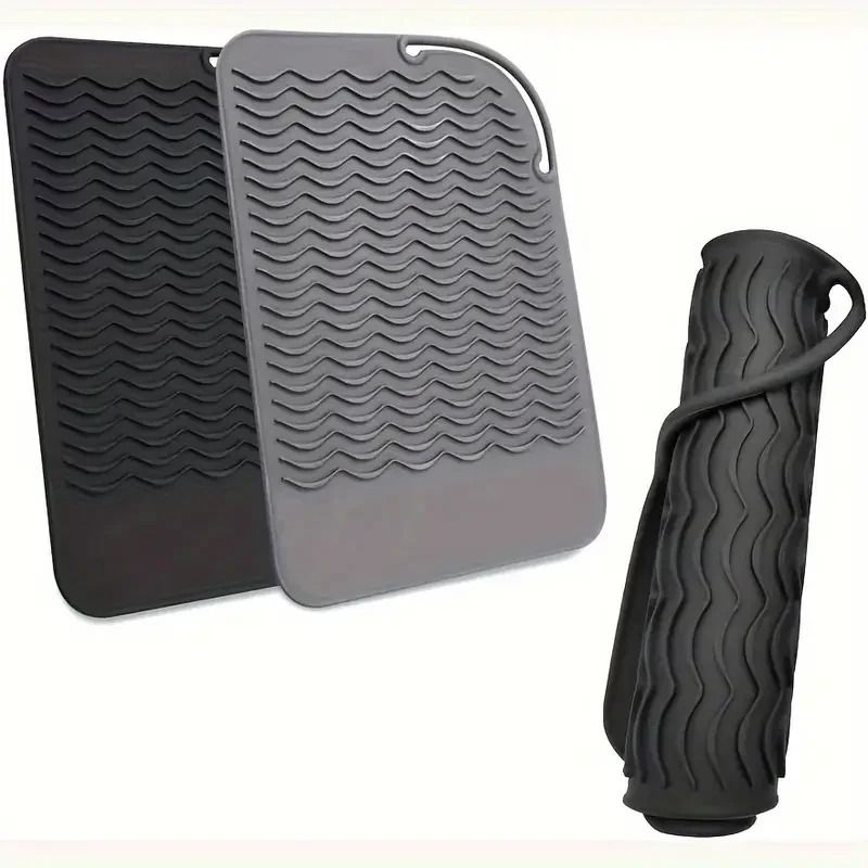 Silicone Heat Resistant Mat And Travel Cover For Curling Irons And Hair Straighteners 4