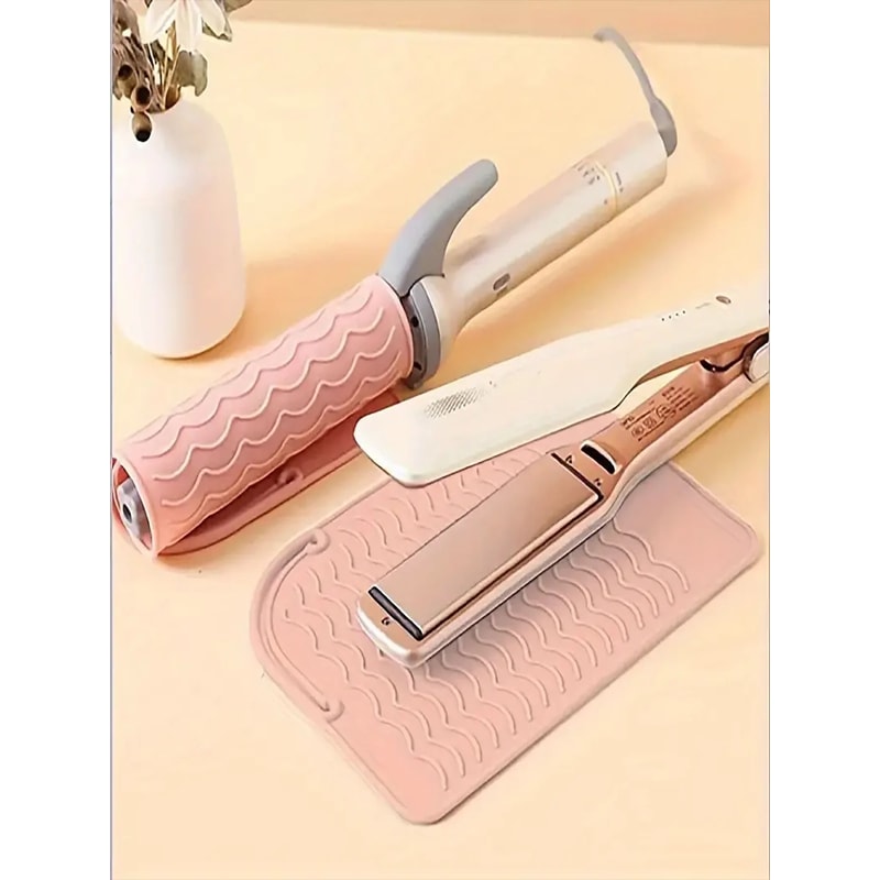 Silicone Heat Resistant Mat And Travel Cover For Curling Irons And Hair Straighteners 7