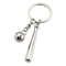 Baseball Keychain With 3D Ball And Bat Pendant 4