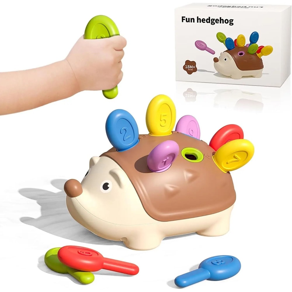 Hedgehog Montessori Fine Motor Toy For Toddlers Learning And Sensory Play 0