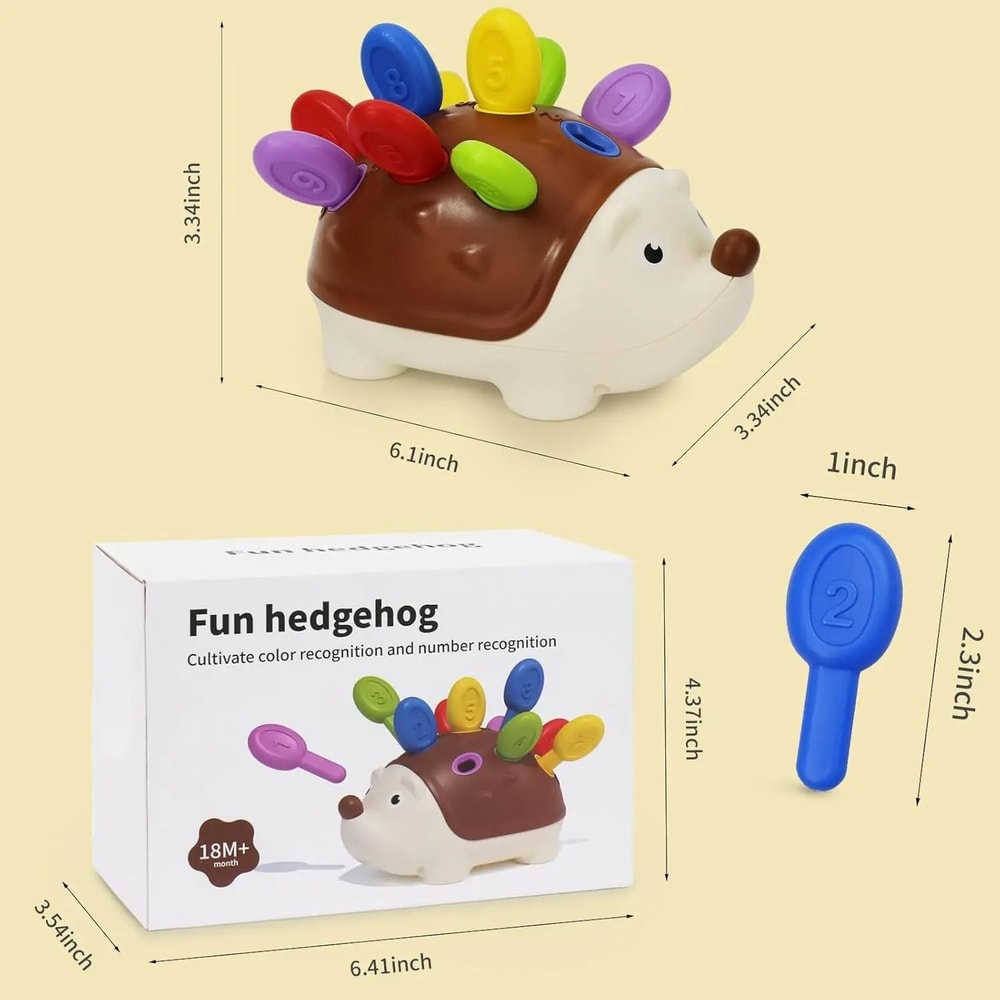 Hedgehog Montessori Fine Motor Toy For Toddlers Learning And Sensory Play 6