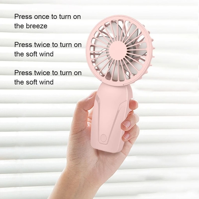 Portable USB Rechargeable Mini Handheld Fan Lightweight Pocket Cooling Fan 2