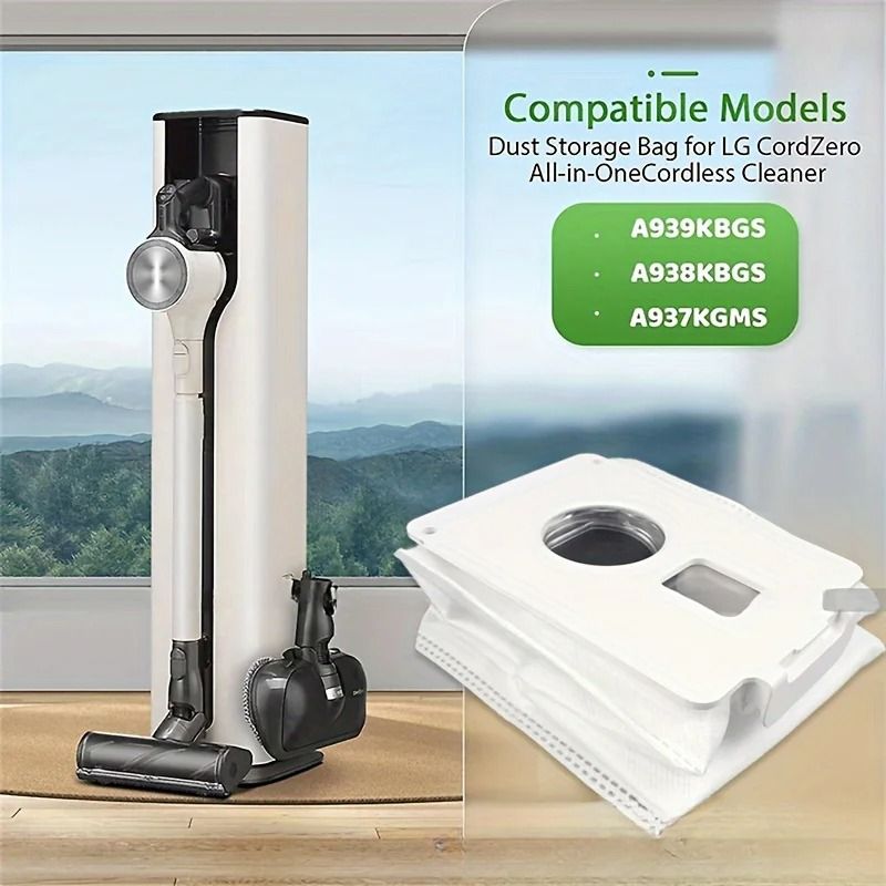 5 Pack Replacement Dust Bags For All In One Tower Vacuum Systems 1