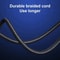 USB 20 Extension Cable Nylon Braided Data And Charging Extension Cord Male To Female 4