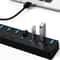 USB Hub 4 In 1 Or 7 In 1 Multi Port Splitter With Independent Power Switch And USB Cable 5