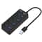 USB Hub 4 In 1 Or 7 In 1 Multi Port Splitter With Independent Power Switch And USB Cable 6