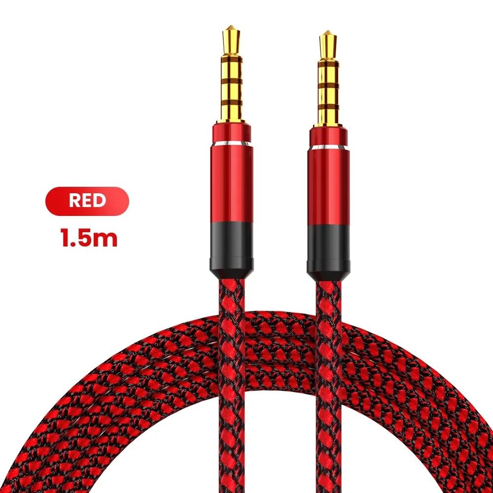 35 Mm Audio Cable Nylon Braided AUX Cord For Phones Car Stereo And Headphones 8