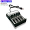 USB Battery Charger For 18650 16340 14500 Rechargeable Lithium Batteries With 1 2 Or 4 Slots 9
