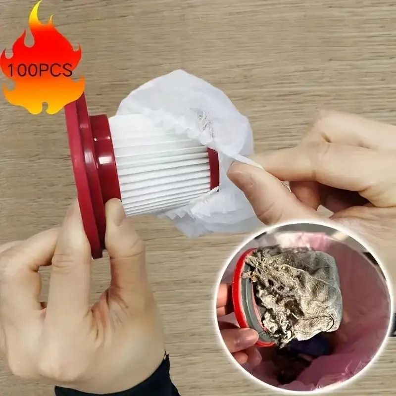 Disposable Vacuum Cleaner Filter Protective Covers Non Woven Washable Pre Filter Sleeves 100 Pack 0