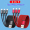 100W 3in1 Fast Charging Cable With Triple USBC Connectors 0