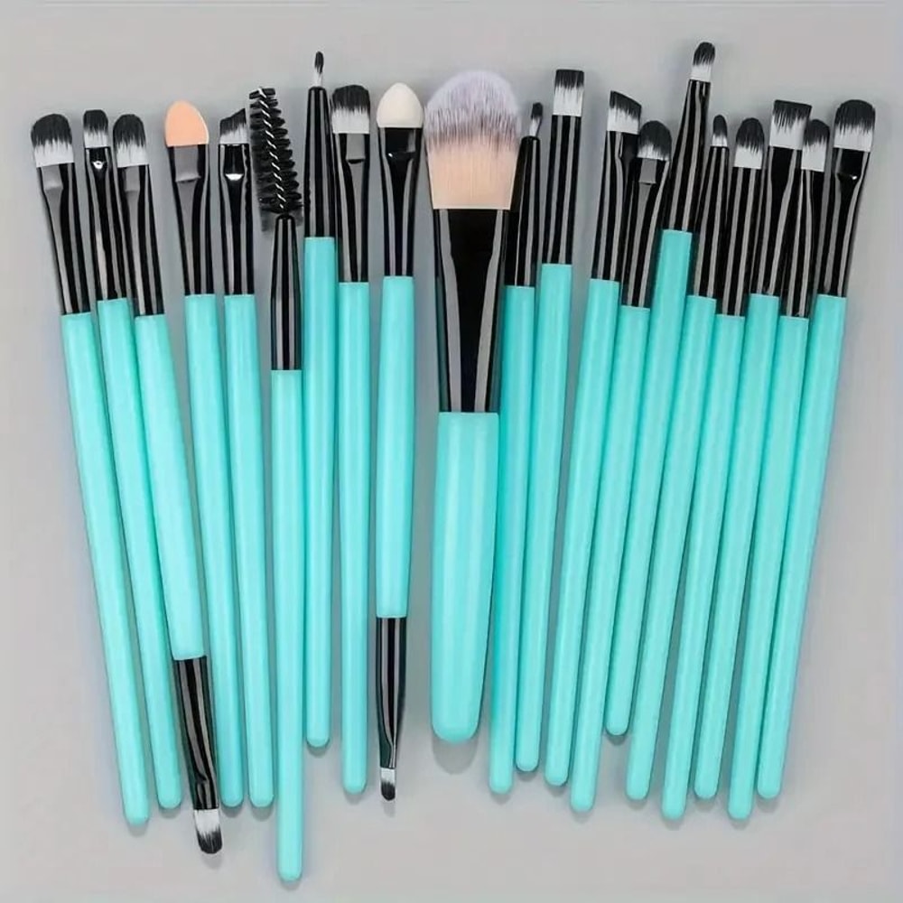 20 Piece Makeup Brush Set For Eyes And Face Blending 16