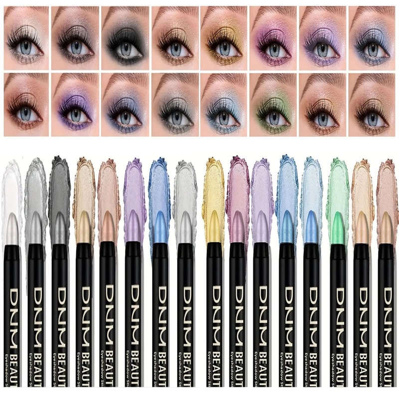 16 Color Pearlescent Waterproof Eyeliner Set 1
