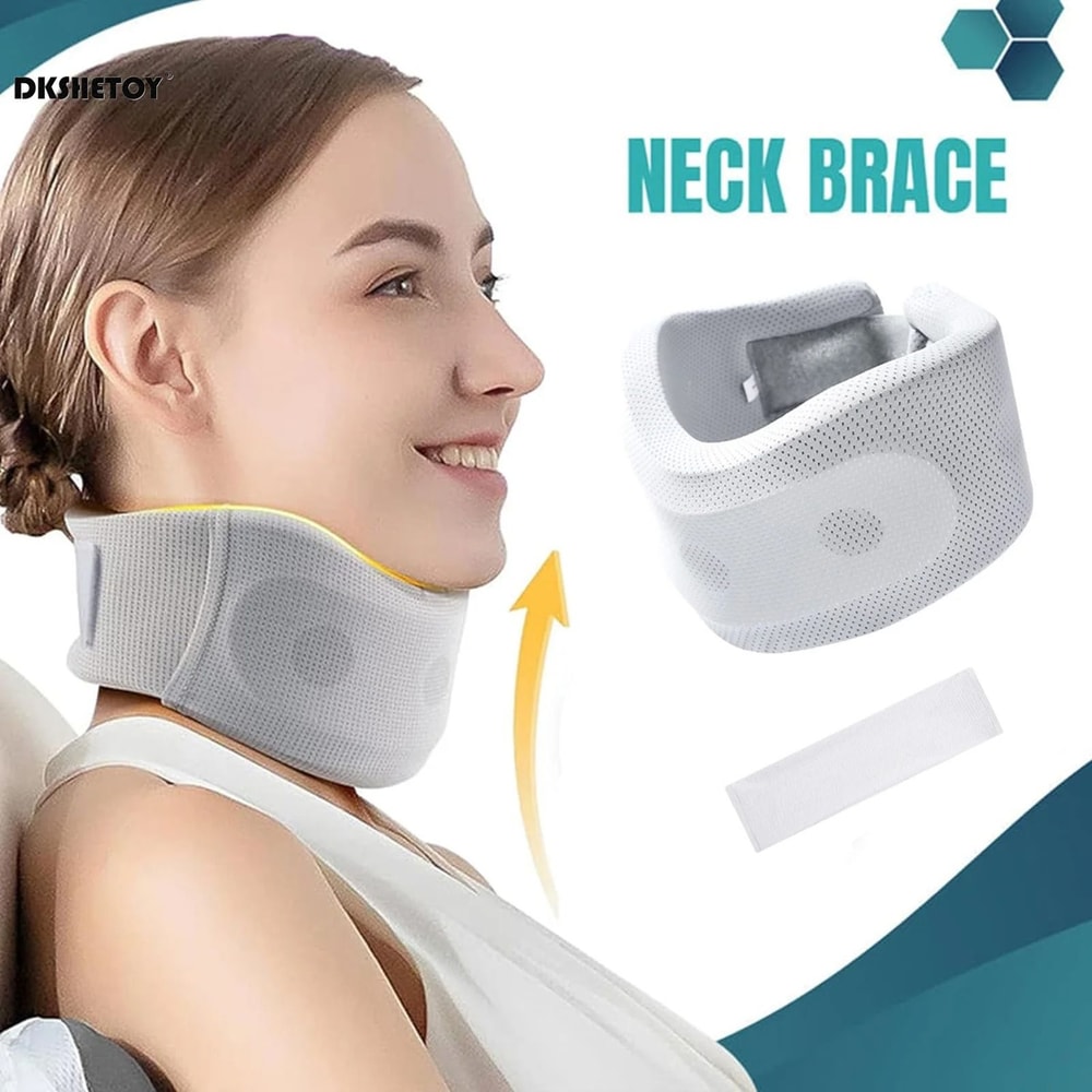 Soft Foam Neck Brace With Adjustable Support And Replacement Cover 0