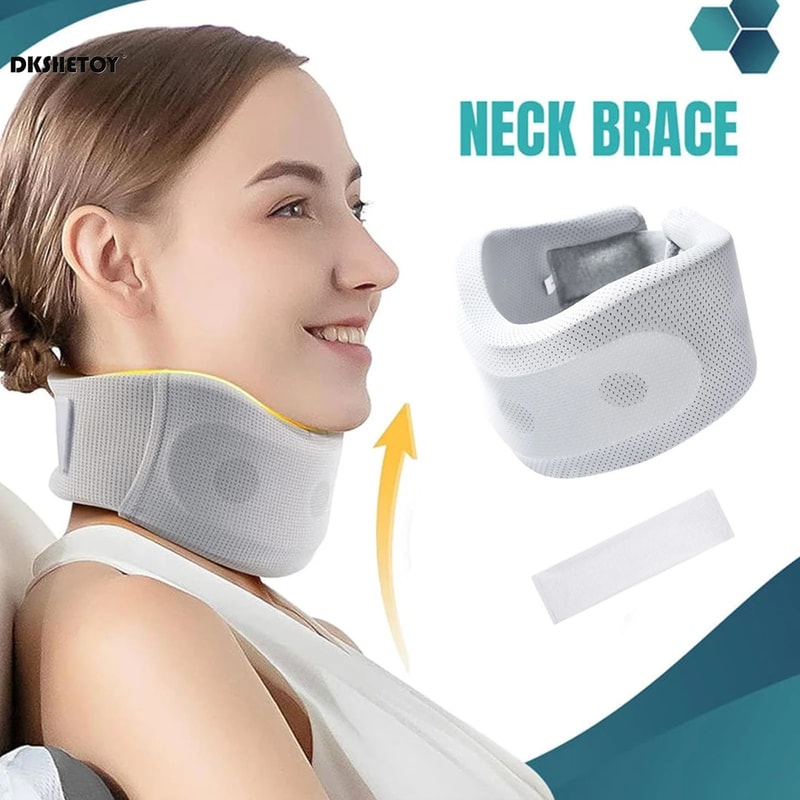 Soft Foam Neck Brace With Adjustable Support And Replacement Cover 0