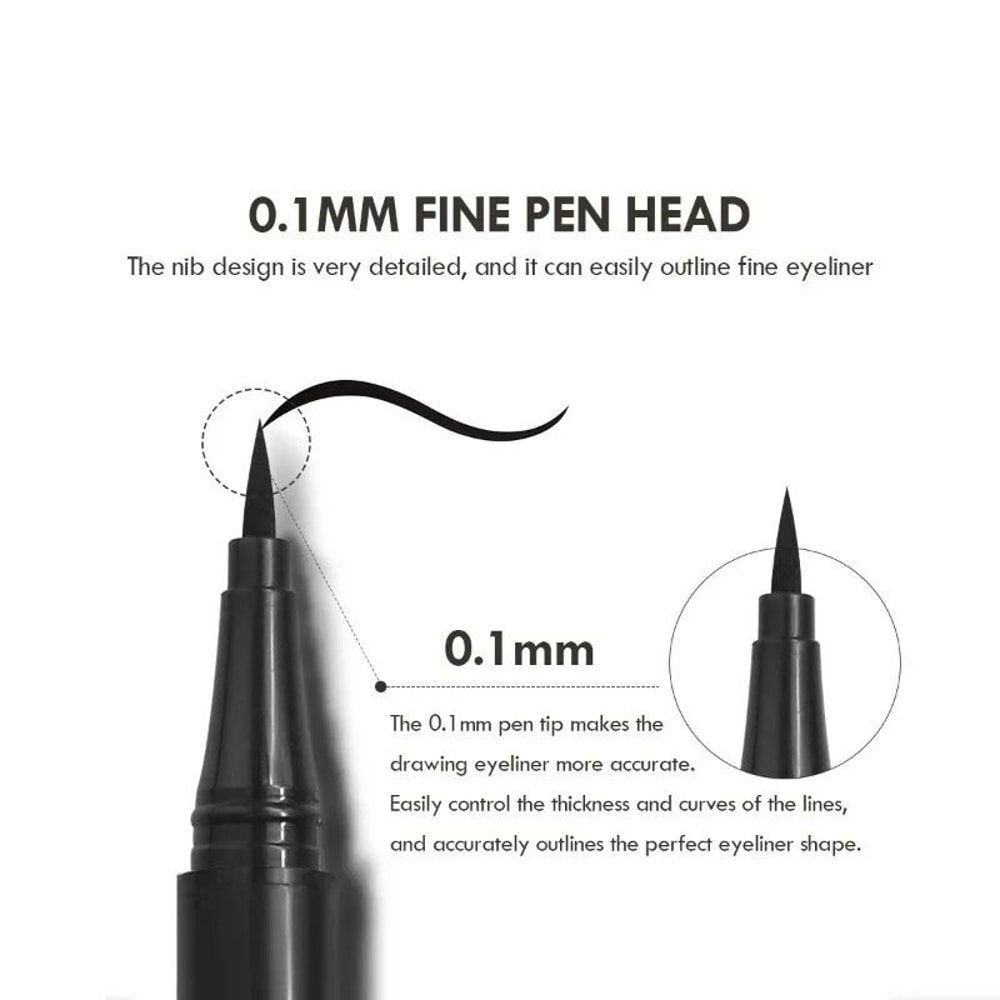 5 Piece Waterproof Liquid Eyeliner Pen Set With Ultra Fine Tip 1