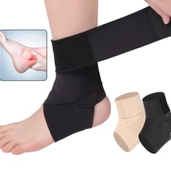 slim ankle support brace with adjustable pressure straps