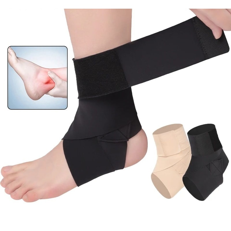 Slim Ankle Support Brace With Adjustable Pressure Straps 0