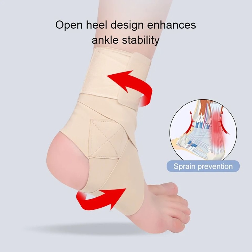 Slim Ankle Support Brace With Adjustable Pressure Straps 1