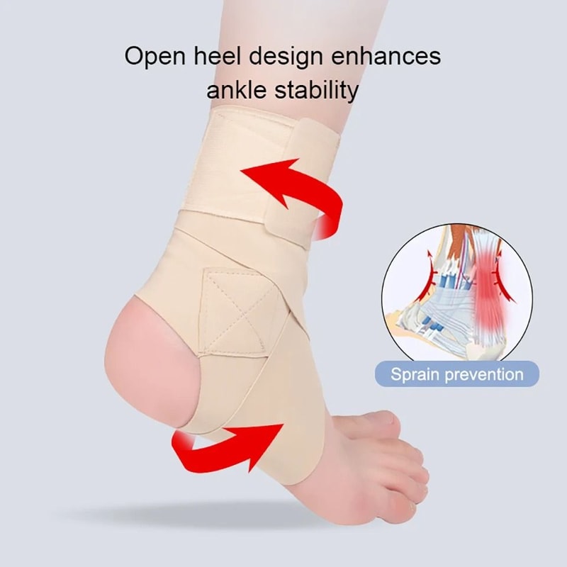 Slim Ankle Support Brace With Adjustable Pressure Straps 1