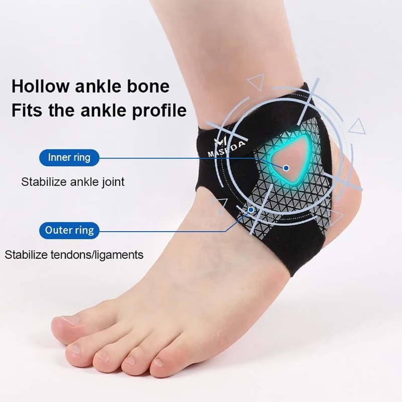 Ultra Thin Ankle Brace With Adjustable Support Straps 1