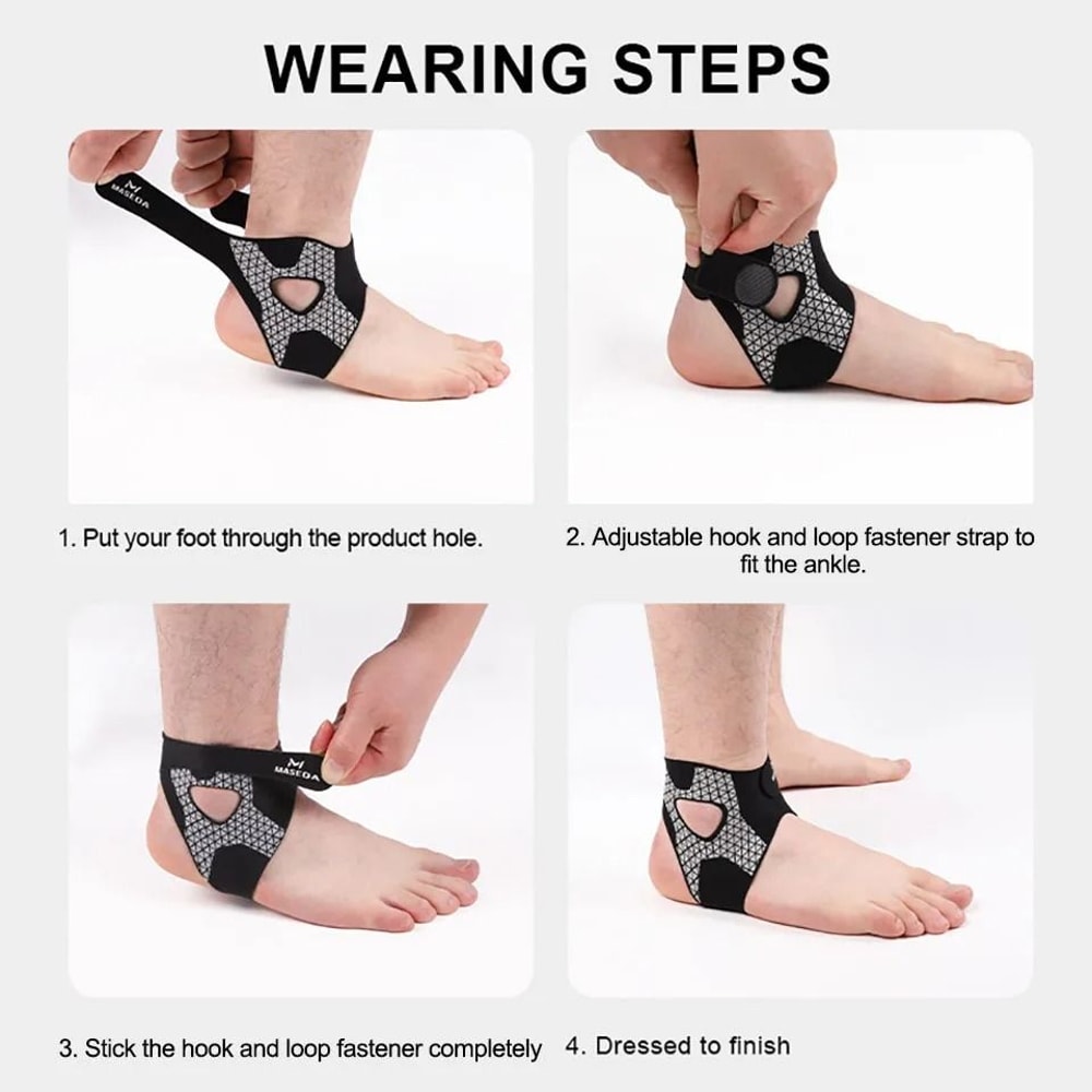Ultra Thin Ankle Brace With Adjustable Support Straps 4