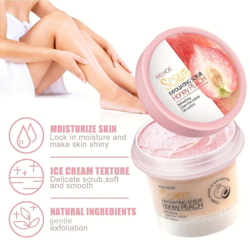 Honey Peach Exfoliating Scrub Cream For Soft And Smooth Skin 1