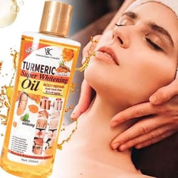 turmeric massage and essential oil for moisturizing and smoothing skin