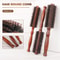 Wood Handle Boar Bristle Round Hair Brush For Styling And Curling 4