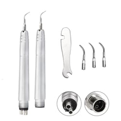 dental air scaler handpiece with 3 tips for polishing and cleaning