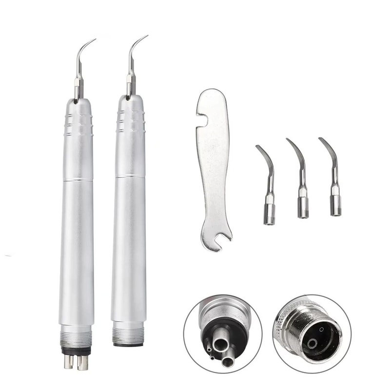 Dental Air Scaler Handpiece With 3 Tips For Polishing And Cleaning 0