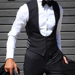 mens slim fit suit vest for formal and wedding wear