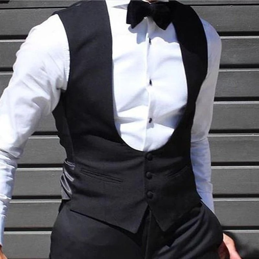 Mens Slim Fit Suit Vest For Formal And Wedding Wear 1