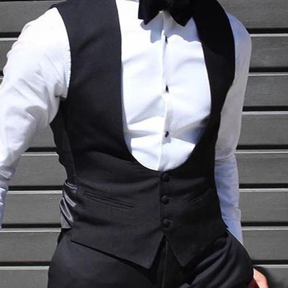 Mens Slim Fit Suit Vest For Formal And Wedding Wear 3