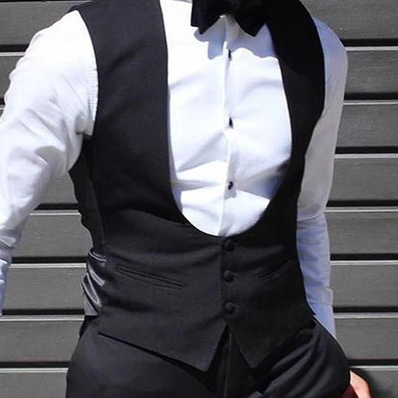 Mens Slim Fit Suit Vest For Formal And Wedding Wear 3