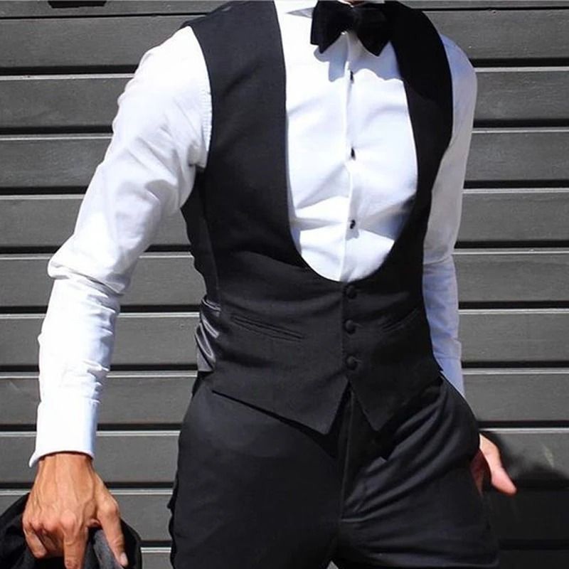 Mens Slim Fit Suit Vest For Formal And Wedding Wear 4