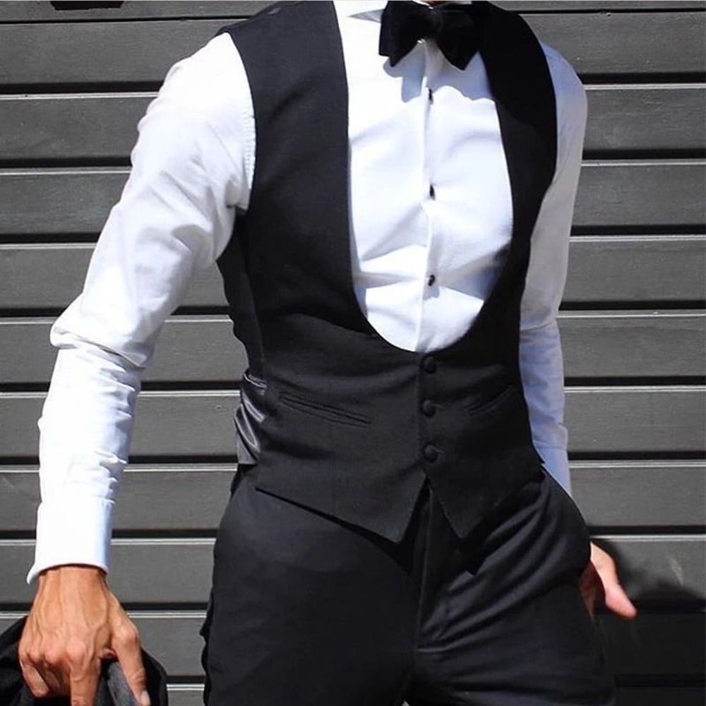 Mens Slim Fit Suit Vest For Formal And Wedding Wear 5