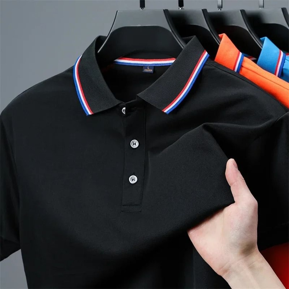 Mens Casual Short Sleeve Polo Shirt For Summer Comfort 3