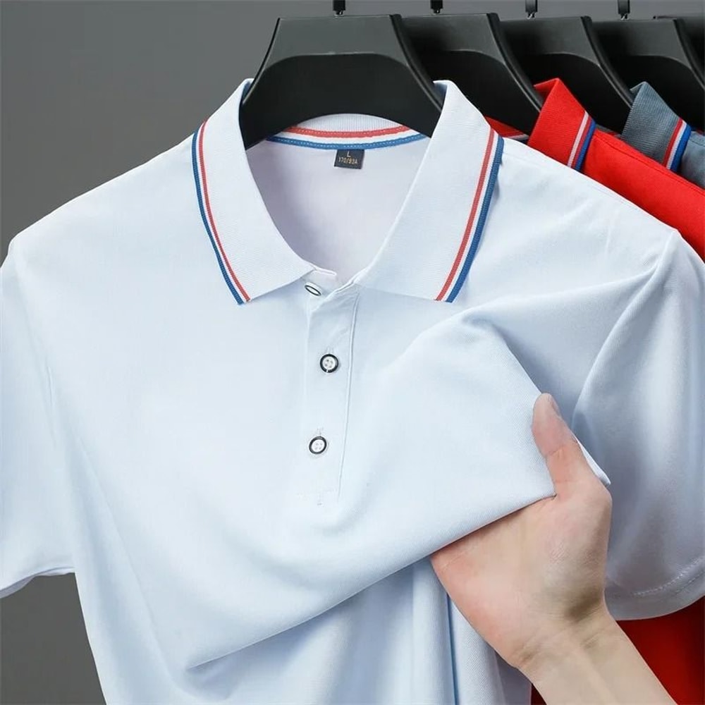 Mens Casual Short Sleeve Polo Shirt For Summer Comfort 4