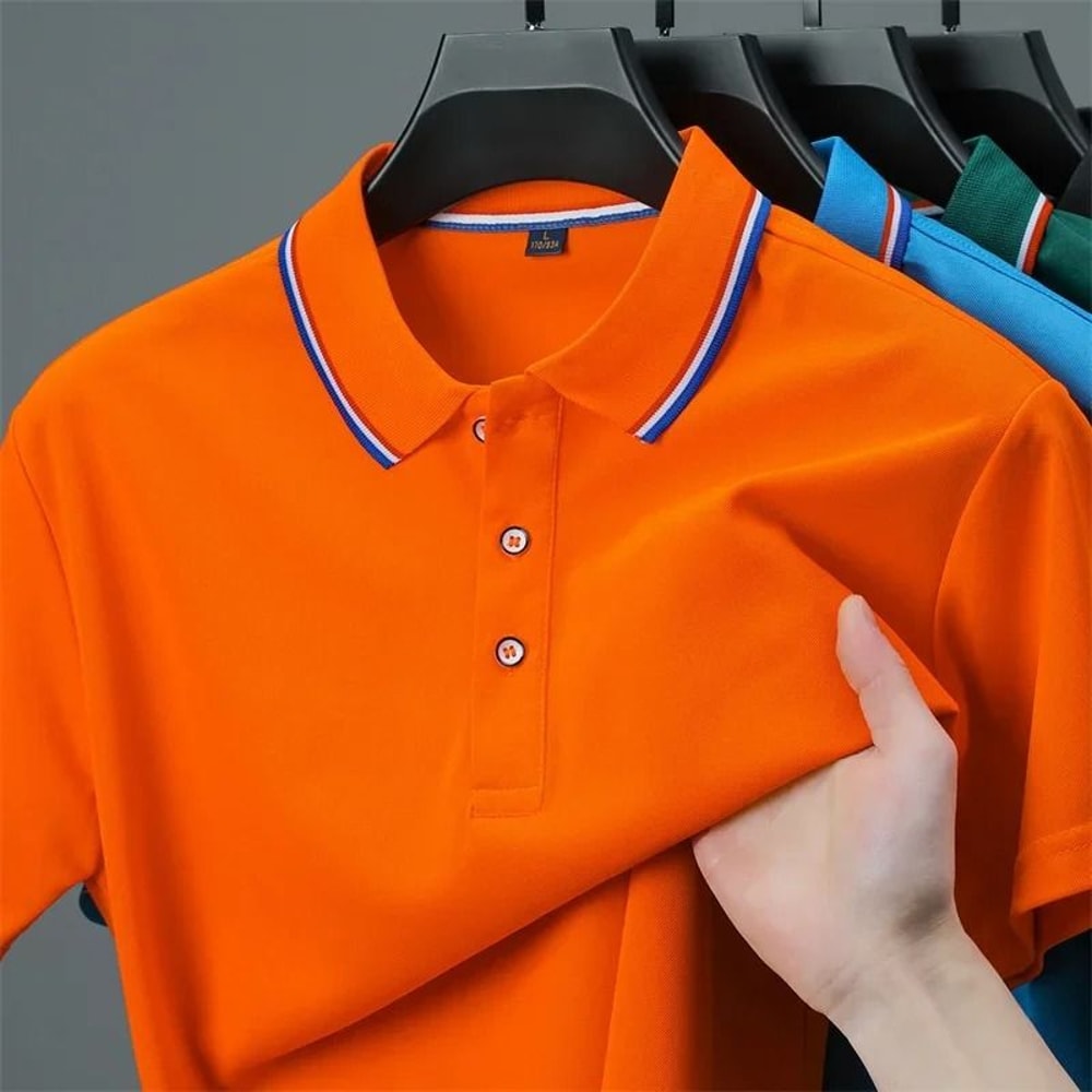 Mens Casual Short Sleeve Polo Shirt For Summer Comfort 5
