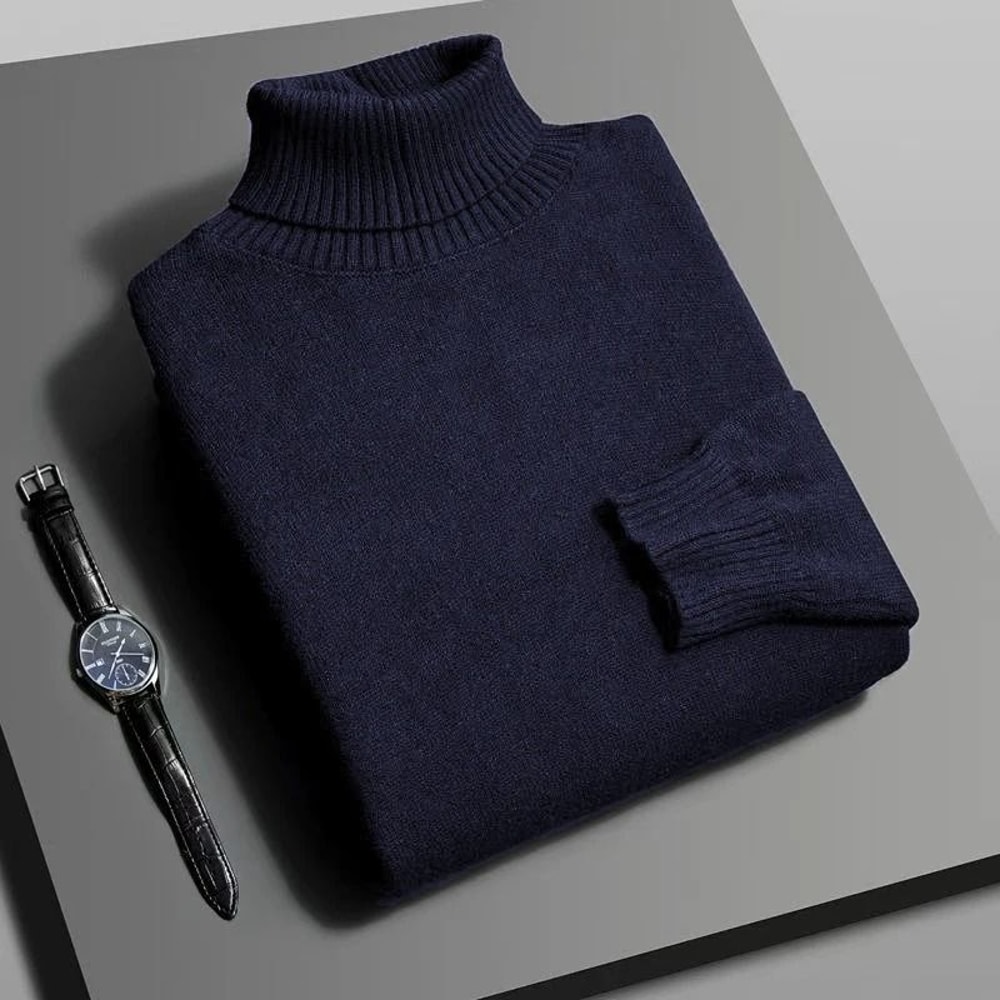 Mens Knitted Turtleneck Sweater For Autumn And Winter Comfort 10