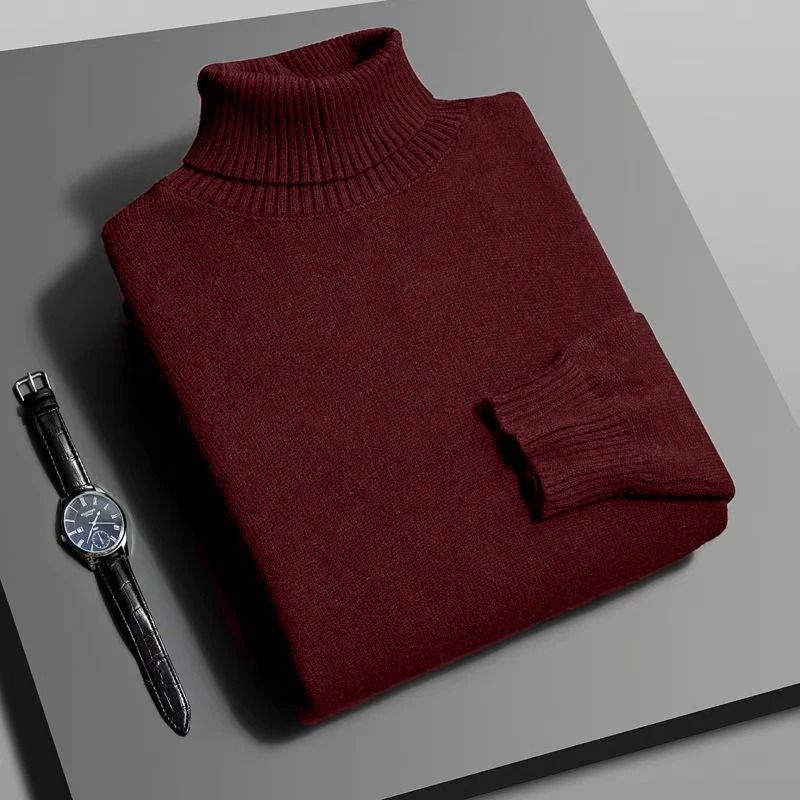 Mens Knitted Turtleneck Sweater For Autumn And Winter Comfort 13