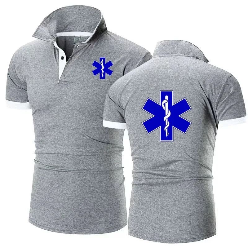 Mens Casual Emergency Style Polo Shirt 9