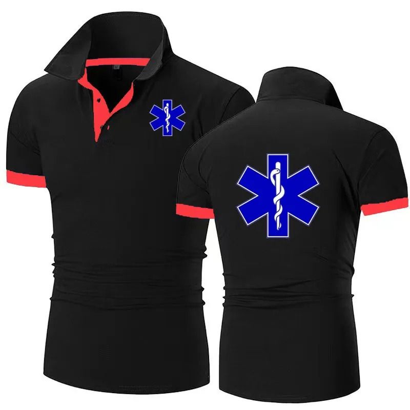Mens Casual Emergency Style Polo Shirt 11