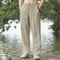Mens Cotton Linen Beach Jogger Pants For Summer Casual Wear 9