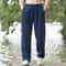 Mens Cotton Linen Beach Jogger Pants For Summer Casual Wear 11