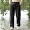 Mens Cotton Linen Beach Jogger Pants For Summer Casual Wear 8